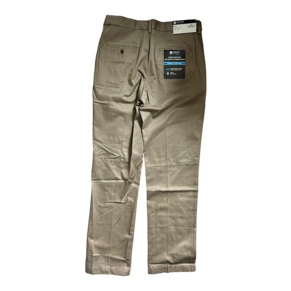 Haggar Men’s Premium Dress Khaki Pants Straight Fit Expandable Waist 30x32 NWT - Picture 10 of 11